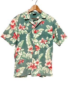 Vintage JADE FASHIONS Hawaiian Hibiscus Aloha Shirt Resortwear
